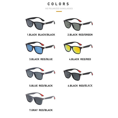 Skinny Square Frame Polarized Sunglasses